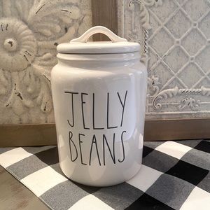Rae Dunn “JELLY BEANS” Canister NEVER USED - perfect 
spring decor  NEW